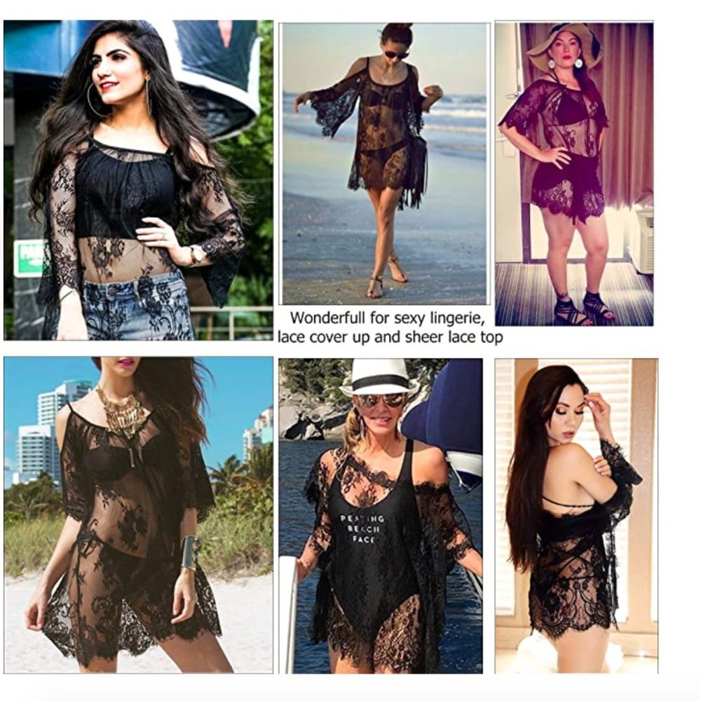 📦 Sheer lace tunic & thong (L-21 | XXL-35) - Picture 13 of 14